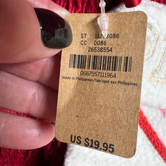 PINK Victoria's Secret Red and Pink Plaid Stocking - Picture 7 of 7